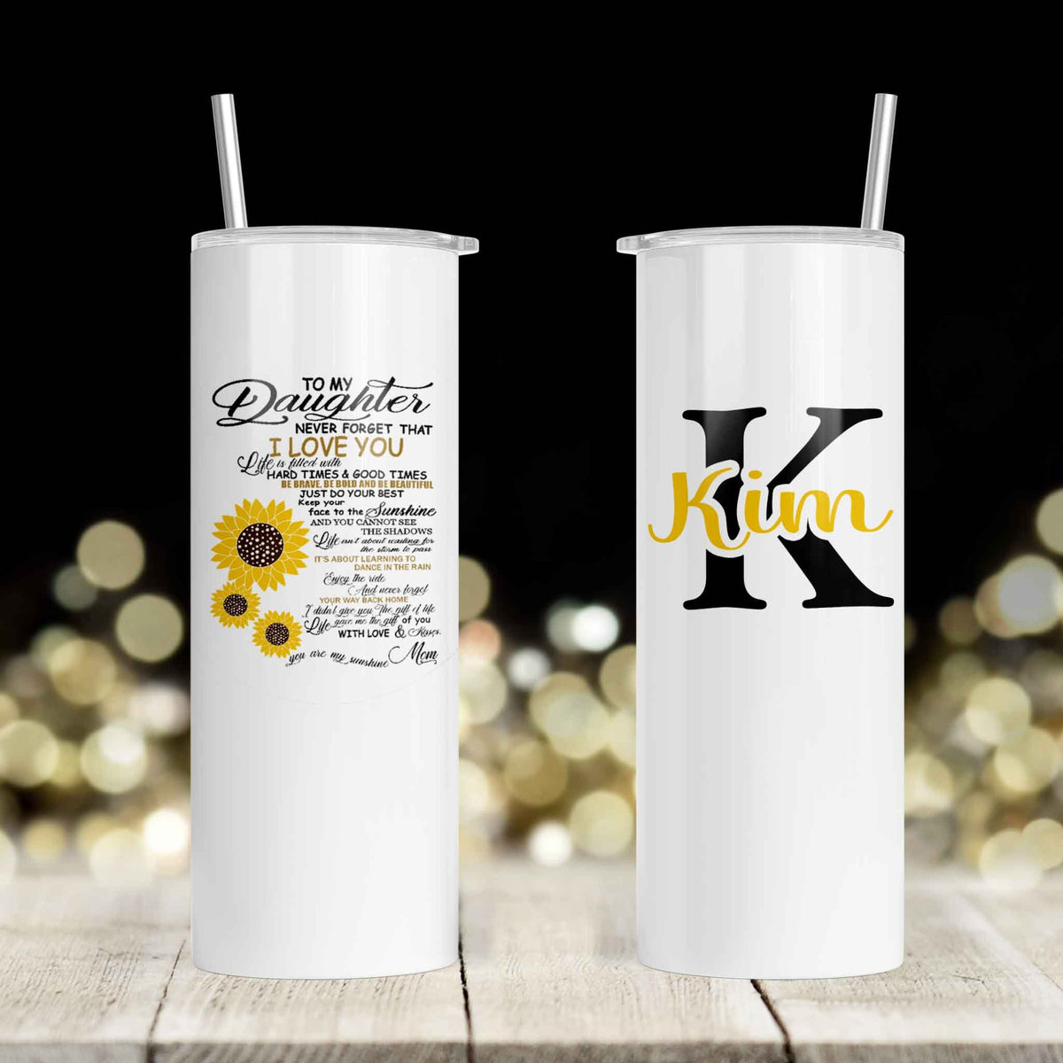 Personalized Best Mom Ever Skinny Tumbler